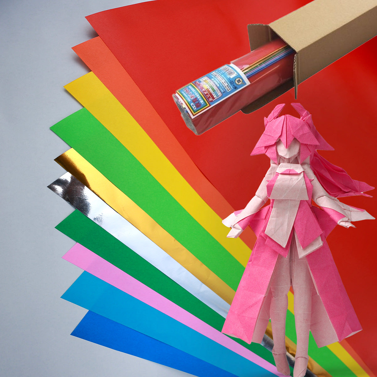 教育おりがみ(75.0cm*75cm)super large origami paper(the back is white)