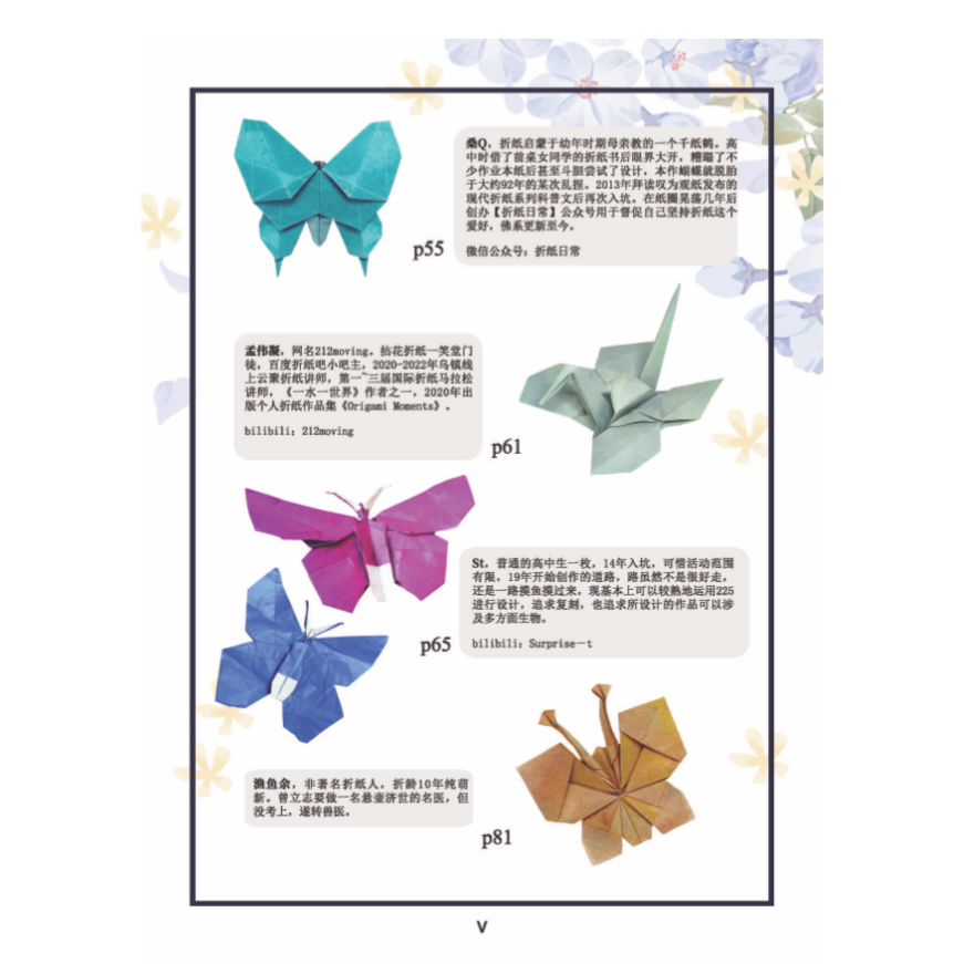 Dancing in flowers Origami Butterfly by Orifancy (Chinese version,Hardcover)